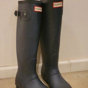 Navy Blue Tall Hunter Boots